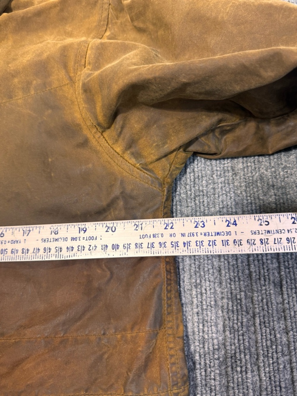 Vtg Filson Mile Marker Tin Cloth Brown Waxed Cotton Field Jacket - Made in USA - Picture 7 of 10